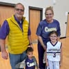 Smiling group at indoor sports event