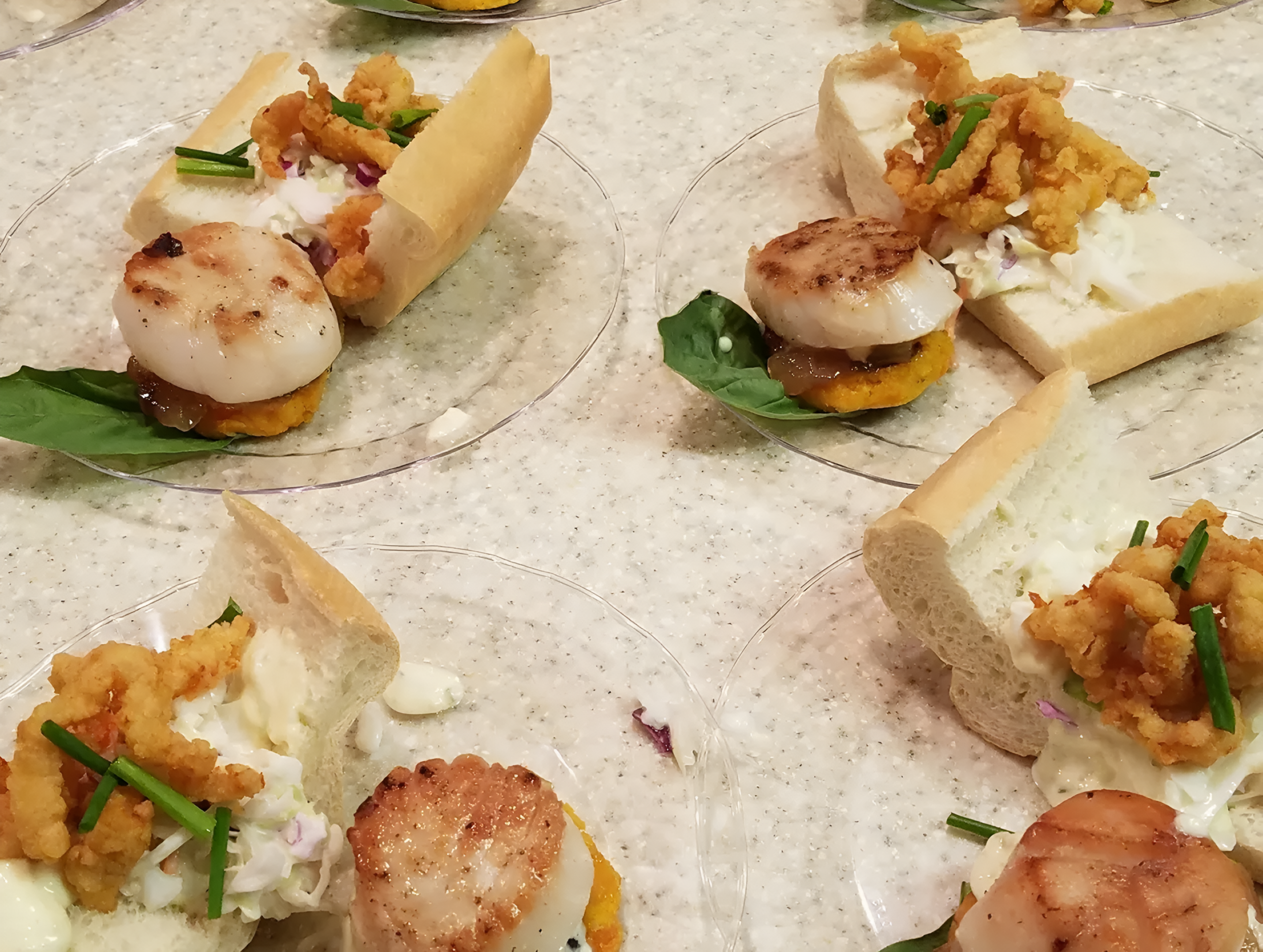 Elegant seafood hors d'oeuvres display